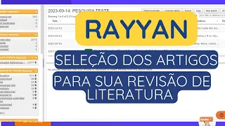 Rayyan | Ferramenta para Seleção de Artigos